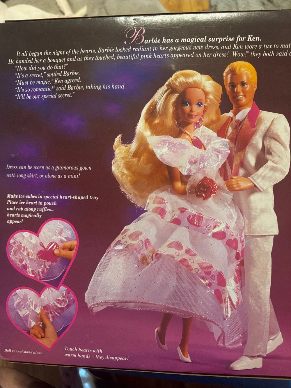 Barbie Pink & White Heart Gown with Matching Ken